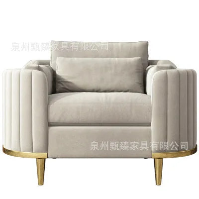 Light luxury fabric sofa simple modern large apartment living room coffee table combination