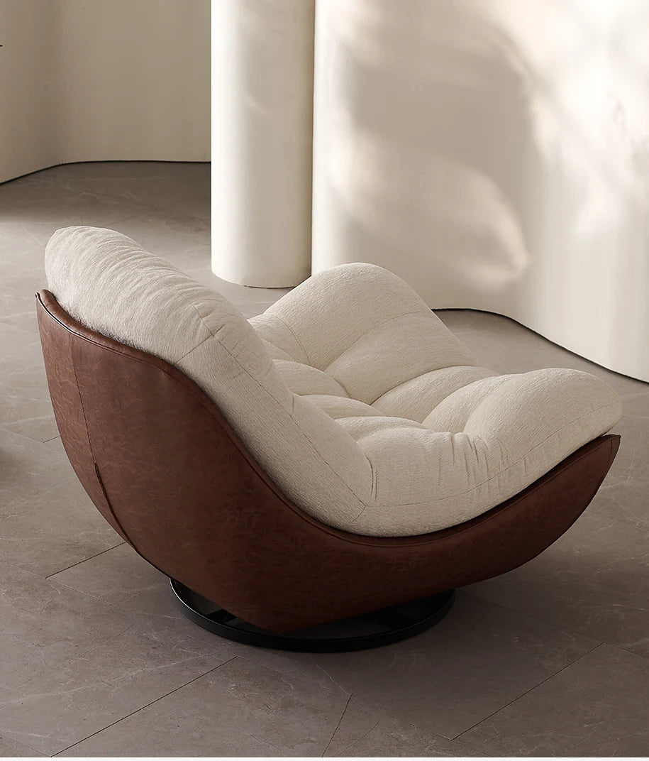Italian minimalist swivel single chair modern creative sofa living room balcony lounge chair designer lazy lounge chair