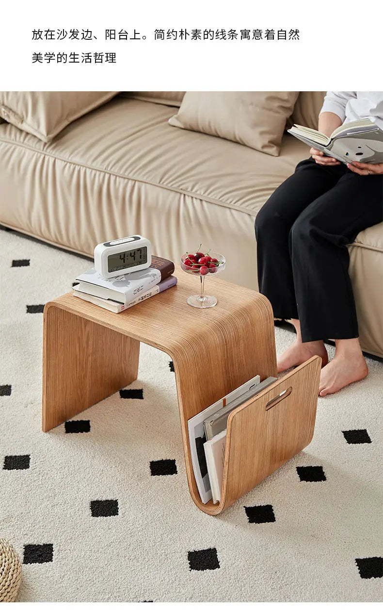 New N-Shaped Coffee Table: Nordic Creative Solid Wood Living Room Sofa Side Table, Bedroom Corner Table & Balcony Coffee Table