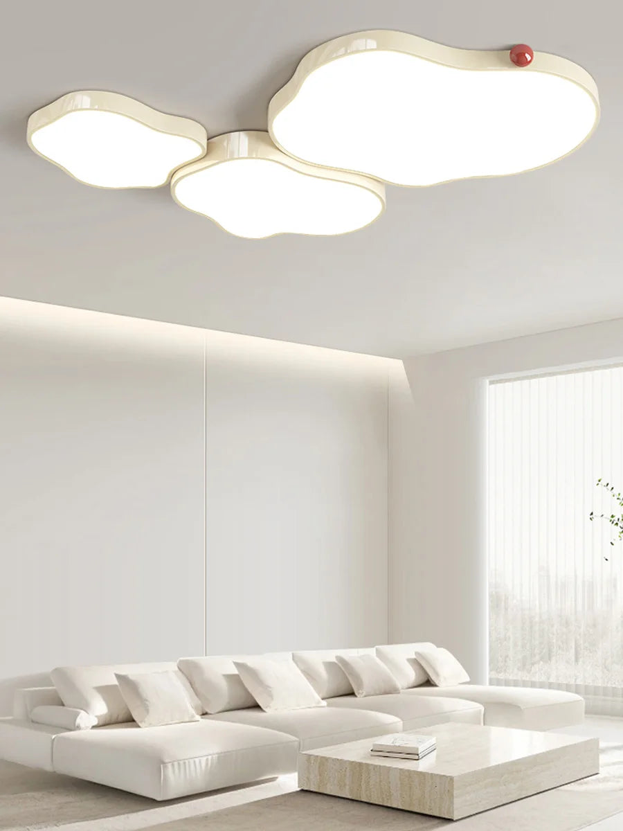 Modern cloud ceiling lamp with remote control, suitable for living rooms，bedrooms, LED lighting fixture, home decoration