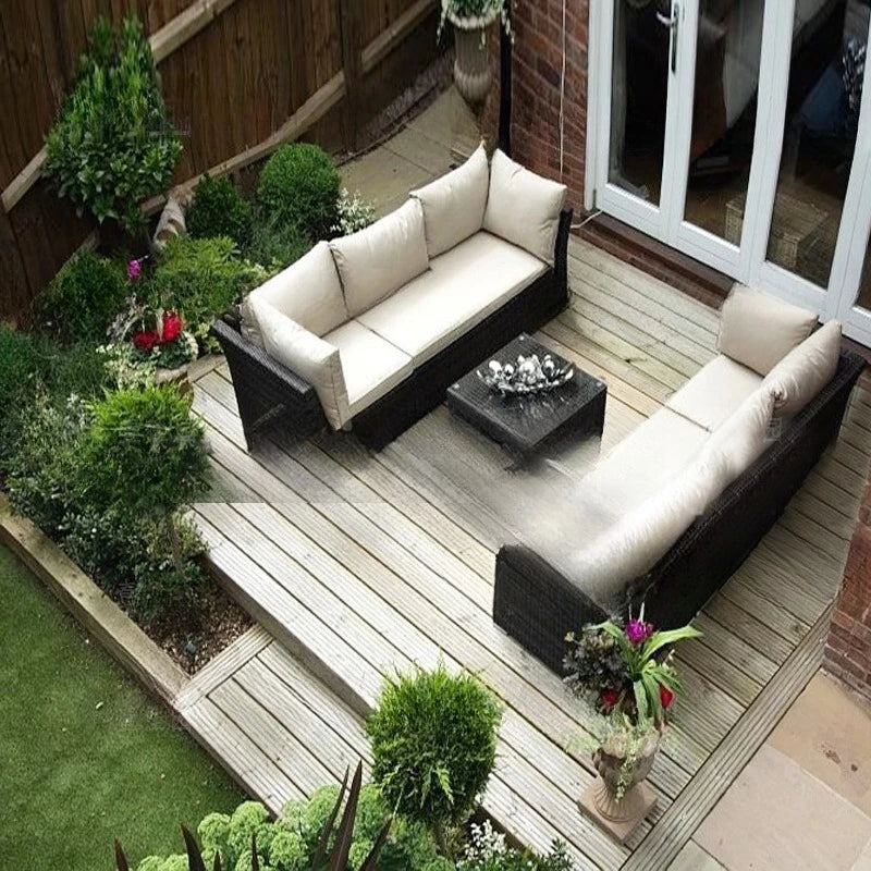 Outdoor rattan sofa combination living room rattan chair sofa outdoor rattan sofa courtyard balcony leisure