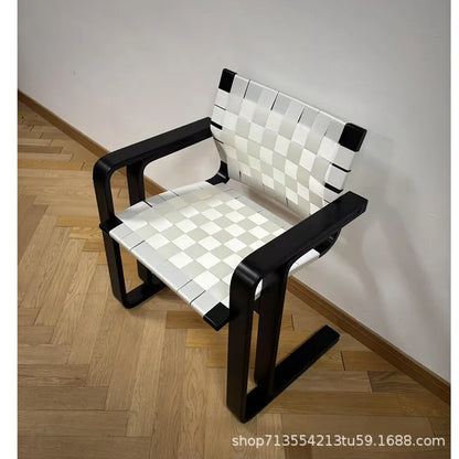 Danish designer, woven dining chair, wabi sabi wind, medieval solid wood retro, armrests, desk, office chair