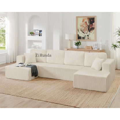 Combination compression segmented sofa corduroy sofa, living room and bedroom sofa