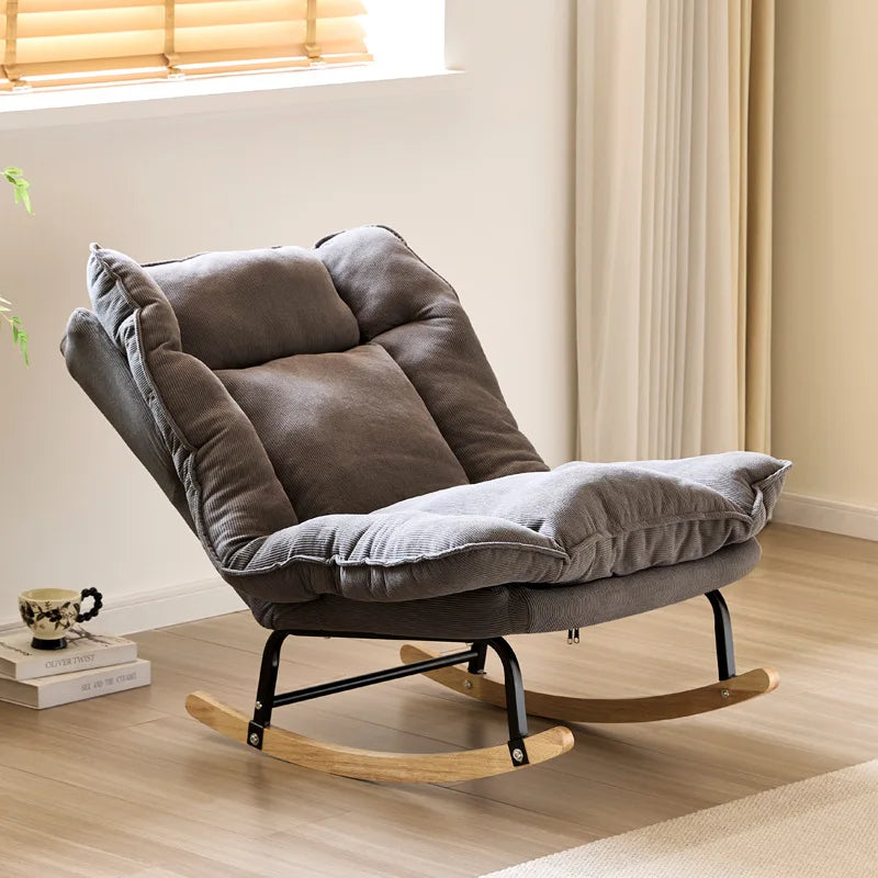 Modern Single-Person Sofa Chair Lounge Rocking Chair Recliner Living Room Balcony Relaxation with Contemporary Design