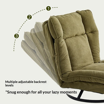 Sofa 360 Degree Swivel Lounge Chair Adjustable Back Fabric Single Seat Small Apartment Living Room Balcony Lazy Armchair