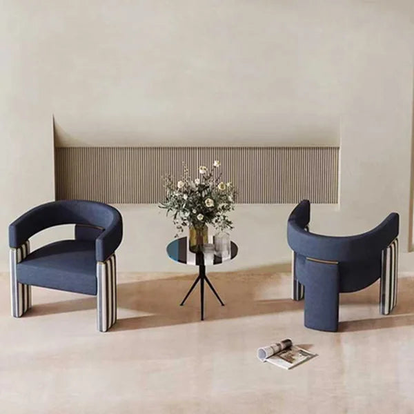 Modern simple fabric negotiation leisure sofa chair designer single  Internet celebrity  Nordic metal leisure chair