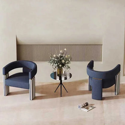 Modern simple fabric negotiation leisure sofa chair designer single  Internet celebrity  Nordic metal leisure chair