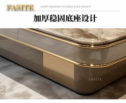 LightLuxury Coffee Table Living Room Home High-end Rectangular Luxury Stone Tea Table New High-end Villa Large Flat Coffee Table