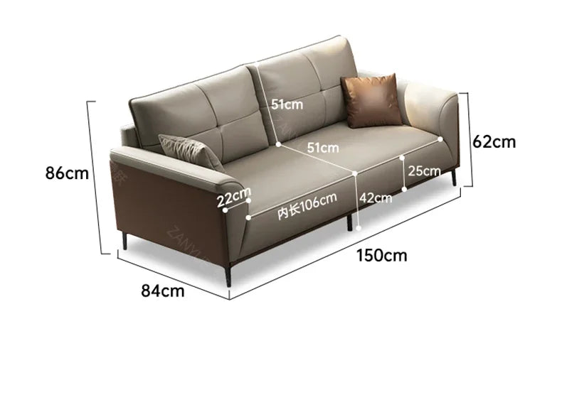 Designer Luxury Living Room Sofa Set Minimalist Beige Sectional Modern Nordic Sofas Puffs Double Canape Salon Home Furniture