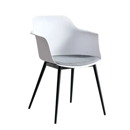 Modern Simple Living Room Chair Plastic Cushion Chair Home Restaurant Armchair Nordic Leisure Chairs Backrest Desk Chairs