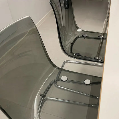 Furniture Stool Modern Transparent Chairs Designer Metal PC Plastic Dining Chair Home Creative Backrest Dining Table Stools