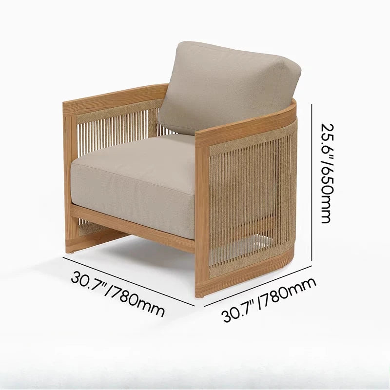 Reception Outdoor Garden Sofas Living Room Simple Backrest Modern Garden Sofas Homestay Wood Furniture Sofá Jardín MHHYSF
