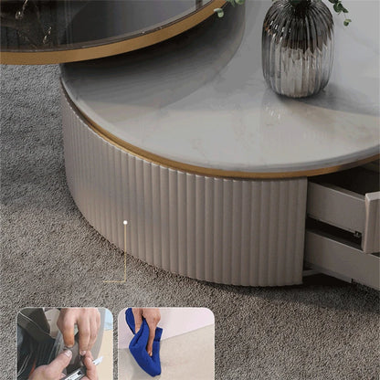Modern Marble Coffee Tables For Simple Small Apartment Living Room Furniture Sofa Side Household Storage Cabinet End Table Set