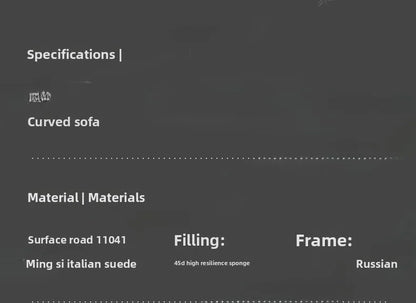 Semicircular curved special-shaped sofa black office beauty salon hotel lobby business rest area reception negotiation