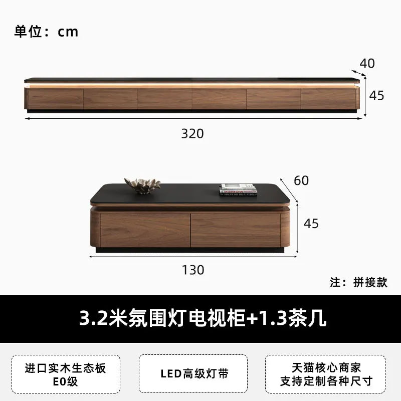 Storage Retro Design Tv Stand Coffee Table Lights Minimalist Floor Tv Stands Home Universal Mueble Para Televisor Furniture