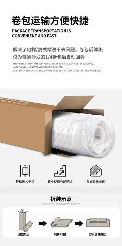 High density rebound, single compression sofa, simple fabric module sofa