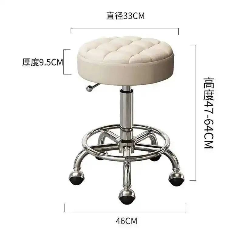 Barber Hairdressing Salon Chairs Gold Beauty Makeup Chair Furniture Office Desk Stool With Wheels Swivel Lifting Round Stools