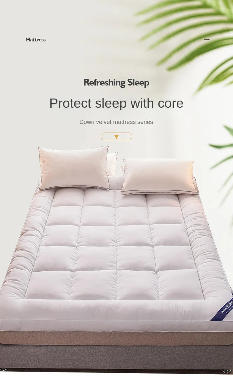 Queen Mattress Topper for Body Pain Relief, 1000 GSM Extra Thick Mattress Pad Cover with Elastic Pocket, 7D fiber Bed Topper