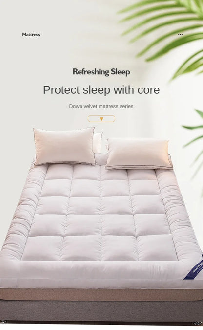 Queen Mattress Topper for Body Pain Relief, 1000 GSM Extra Thick Mattress Pad Cover with Elastic Pocket, 7D fiber Bed Topper