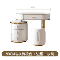 Light Mirror Vanity Table White Minimalist Drawers Storage Dressing Table Desk Makeup Mesa De Maquillaje Bedroom Furniture