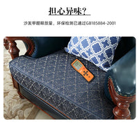 American first-layer leather sofa combination simple household solid wood corner villa L-shaped sofa