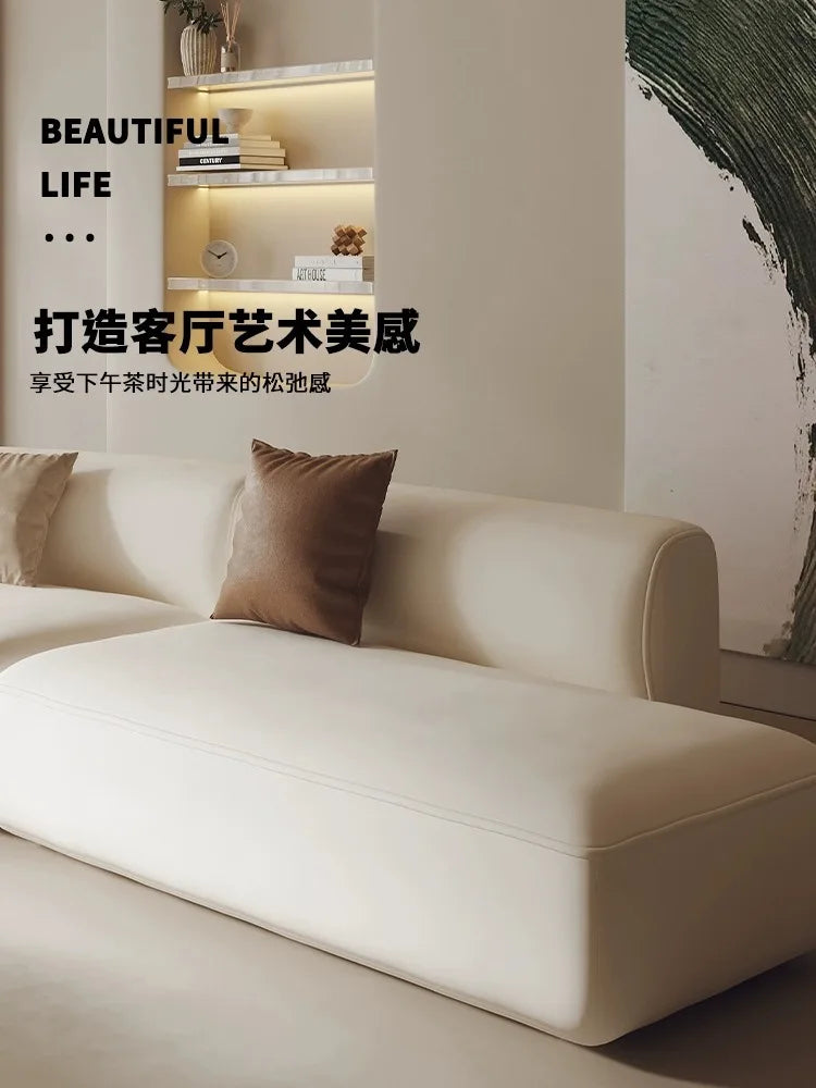 Cream wind special-shaped sofa Modern hotel lobby reception lounge area Modern minimalist leisure curved sofa
