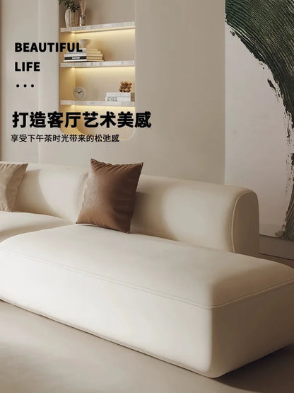 Cream wind special-shaped sofa Modern hotel lobby reception lounge area Modern minimalist leisure curved sofa