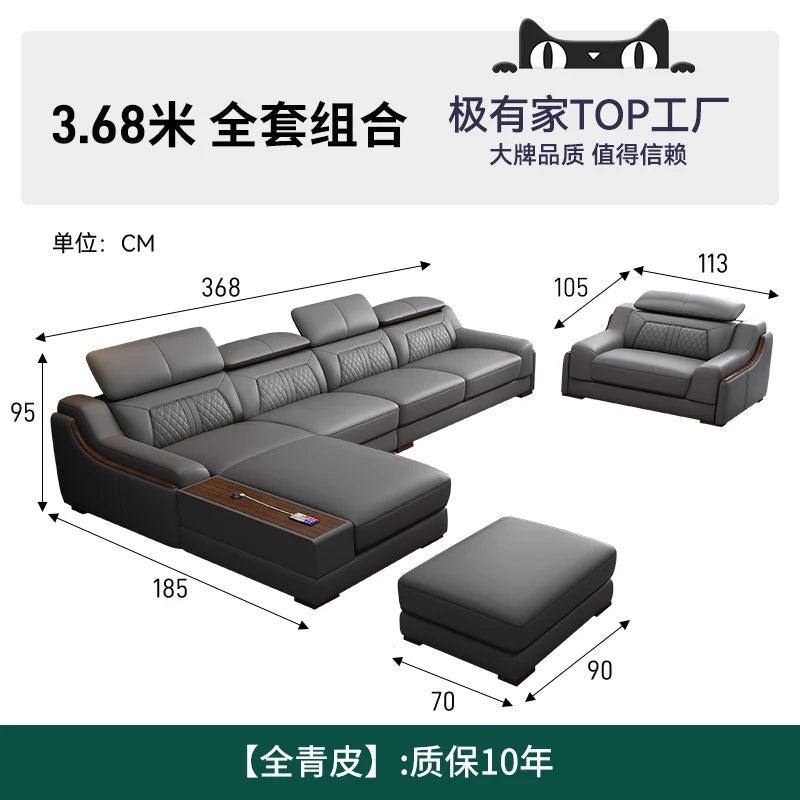 Genuine Leather Modern Sofas Luxury Recliner Comfortable Relax Armchairs Sofas Bedrooms Lazy Sillas Para Sala De Estar Furniture