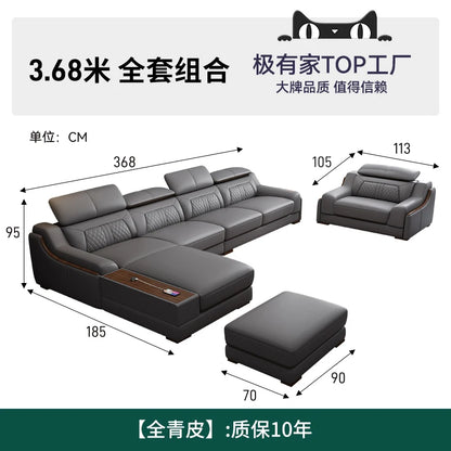 Genuine Leather Modern Sofas Luxury Recliner Comfortable Relax Armchairs Sofas Bedrooms Lazy Sillas Para Sala De Estar Furniture