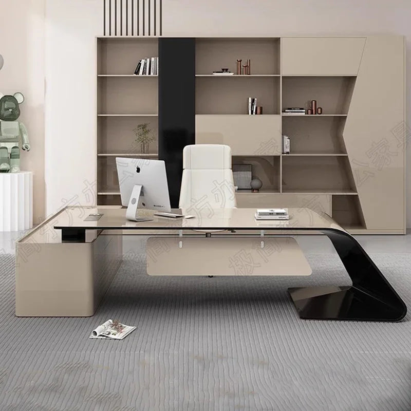 Luxury European Office Desk Wooden Study Computer Gaming Standing Office Desk Bedroom Conference Design Ufficio Home Furniture