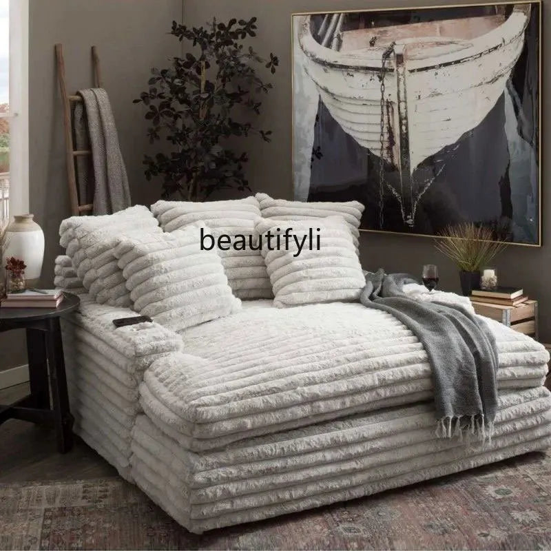Modern Minimalist Vacuum Compression Sofa High-Quality Corduroy Home Film and Television Floor Leisure Sofa Chair