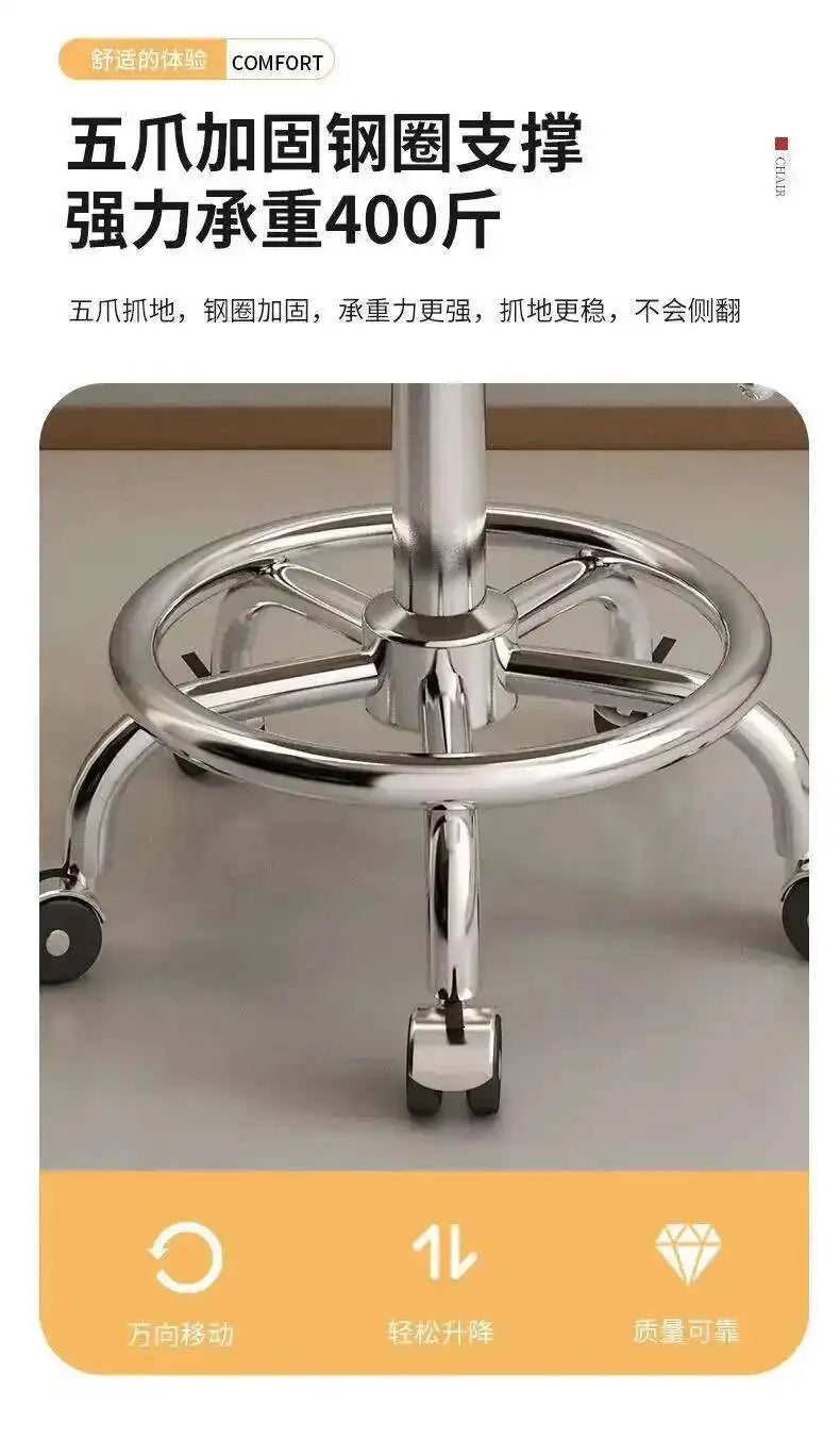 Aesthetic Hairdressing Chair Backrest Simple Rolling Rotating Barber Chair Portable Mocho Cadeira Barber Equipment MQ50BC