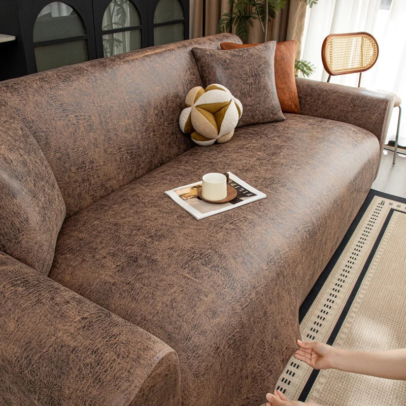 Adjustable Waterproof Elastic Sofa Cover Armchair Protector Corner L Shape Stretch Slipcovers Couch Covers 1/2/3/4/5 Seater