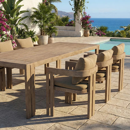 Luxury Customization Modern Outdoor Garden Dining Courtyard Sofa Set Hotel Villa Resort Commercial Teak Furniture Guangdong