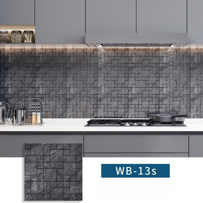 Self-adhesive Metal Mosaic Tiles Aluminum Composite Backsplash Gold Windmill Mosaic Glass Self-adhesive Kitchen Wall Decoration.