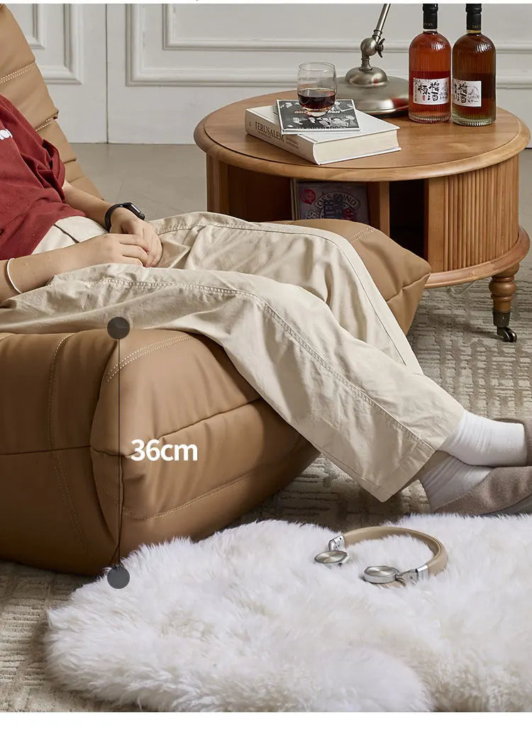 Caterpillar Togo Single Recliner Lazy Sofa Wabi-Sabi Style for Living Room Bedroom Balcony Leisure Reclining Sleep 78x103cm