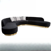 Modern light luxury curved sofa beauty salon reception living room clothing store designer furniture special-shaped sofa