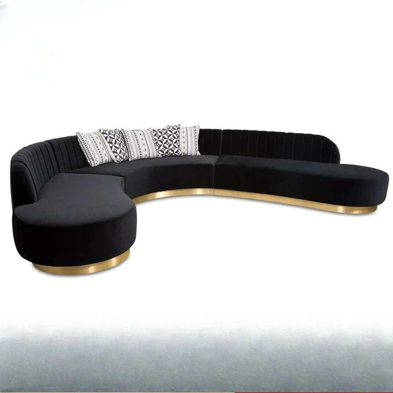 Modern light luxury curved sofa beauty salon reception living room clothing store designer furniture special-shaped sofa