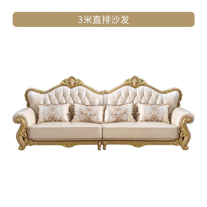 Furniture for small-sized apartments Style, Solid Wood Carved Floral Design, Spacious Deep Seating for Living Room