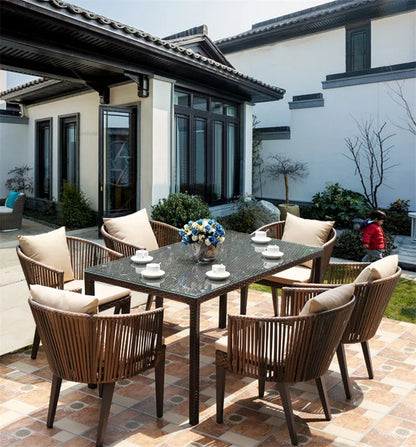 Rattan Garden Table and Chair Balcony Outdoor Furniture Sets Outdoor Leisure Rattan Table and Chair Garden Furniture Sets Q