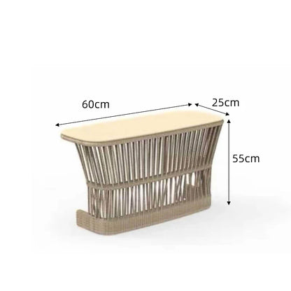 Outdoor rattan sofa combination outdoor open-air waterproof sunscreen rattan tables and chairs villa home leisure garden