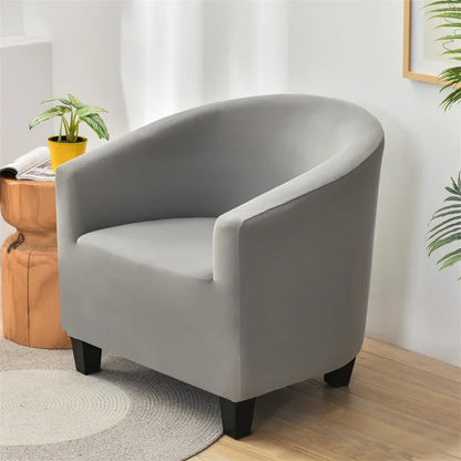 Solid Color Elastic Club Tub Chair Cover Spandex Single Sofa Slipcover with Seat Cover Armchair Protector Living Room Bar Hotel