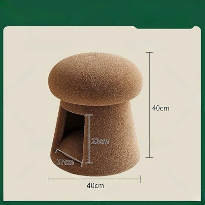 Creative Cat Nest Shoe Changing Stool Household Cream Style Mushroom Low Stool Entrance Entrance Storage Stool Multi-functional
