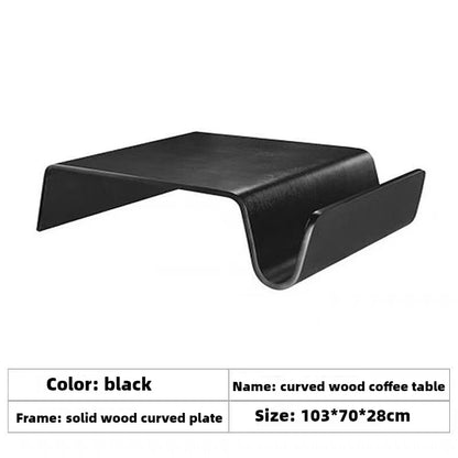 Solid Wood Coffee Table Modern Bentwood Room Desks Portable Low Center Tea Table  Living Room Furniture Side Storage Design