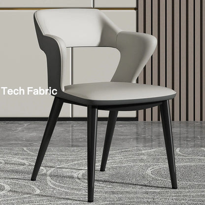 Italian Minimalist Dining Chair Modern Simple Home Chair Hotel Trendy Tech Fabric Makeup Chair Backrest Dining Table furniture