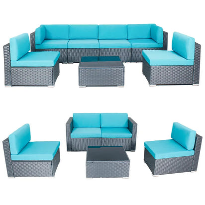 Wholesale Outdoor High Quality Sofa Rattan Sofa Garden Dining Sofa Outdoor Patio Furniture