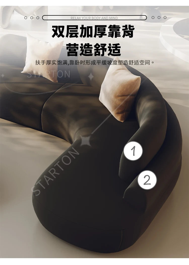 White Minimalist Comfortable Large Size Living Room Sofas Terrace Furniture