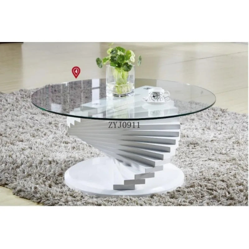 High quality latest design modern white glass coffee table