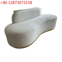 Special-shaped fabric sofa office reception sofa living room light luxury wedding sofa