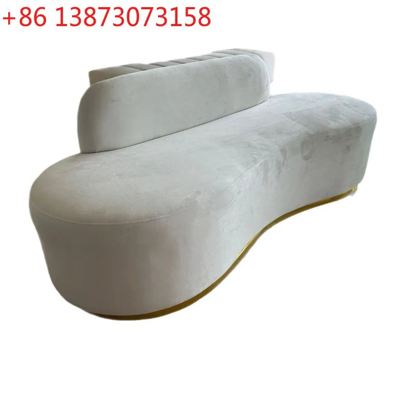 Special-shaped fabric sofa office reception sofa living room light luxury wedding sofa